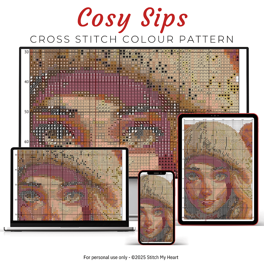 Cosy Sips Cross Stitch Pattern product image (3)