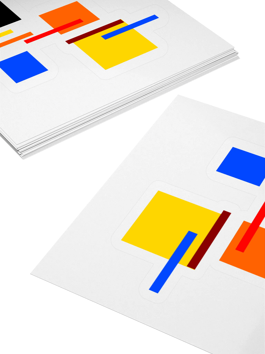 Vibrant Lines and Squares All There Sticker product image (4)