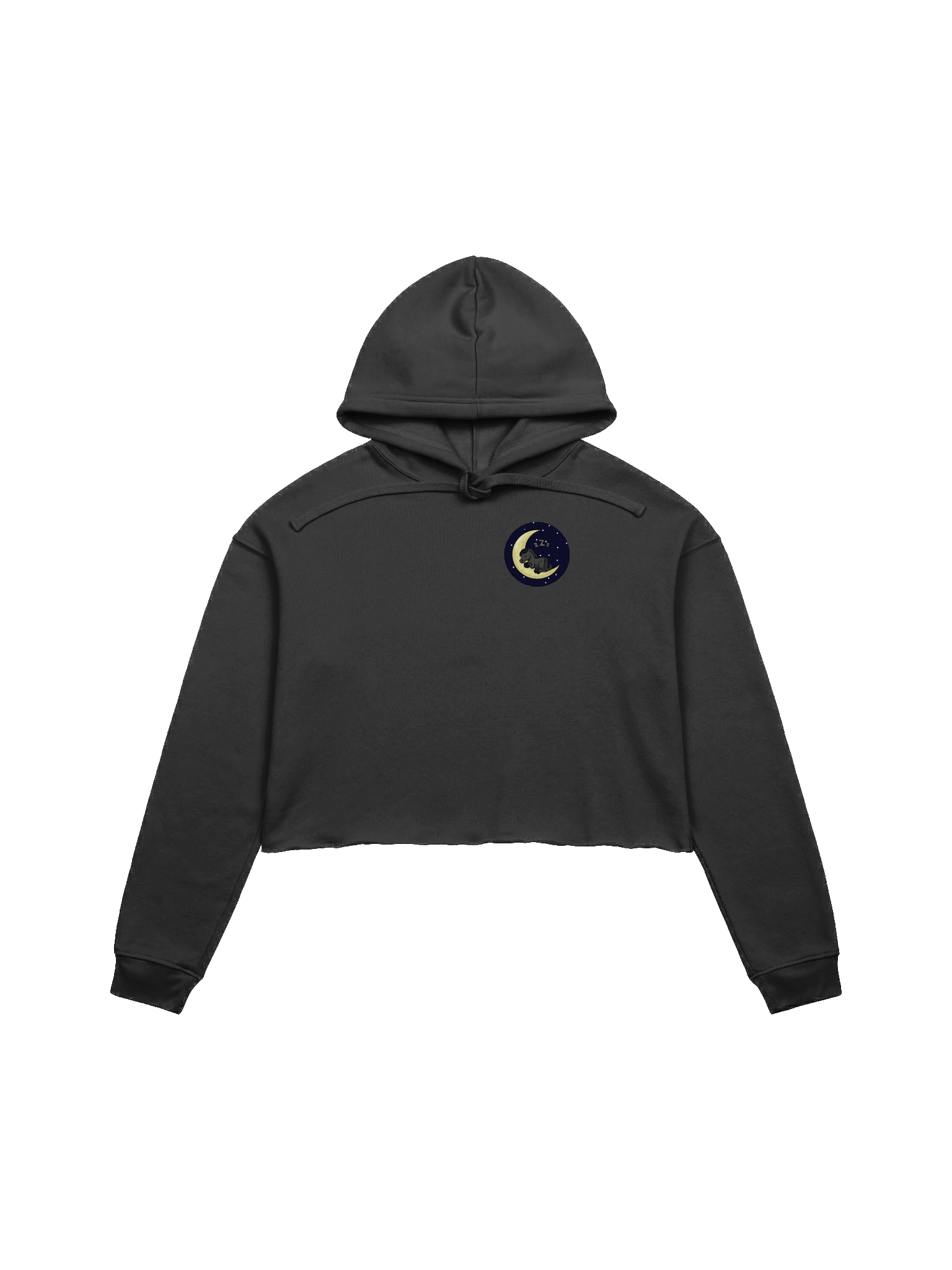 Sleepy Moon Fleece Crop Hoodie product image (1)