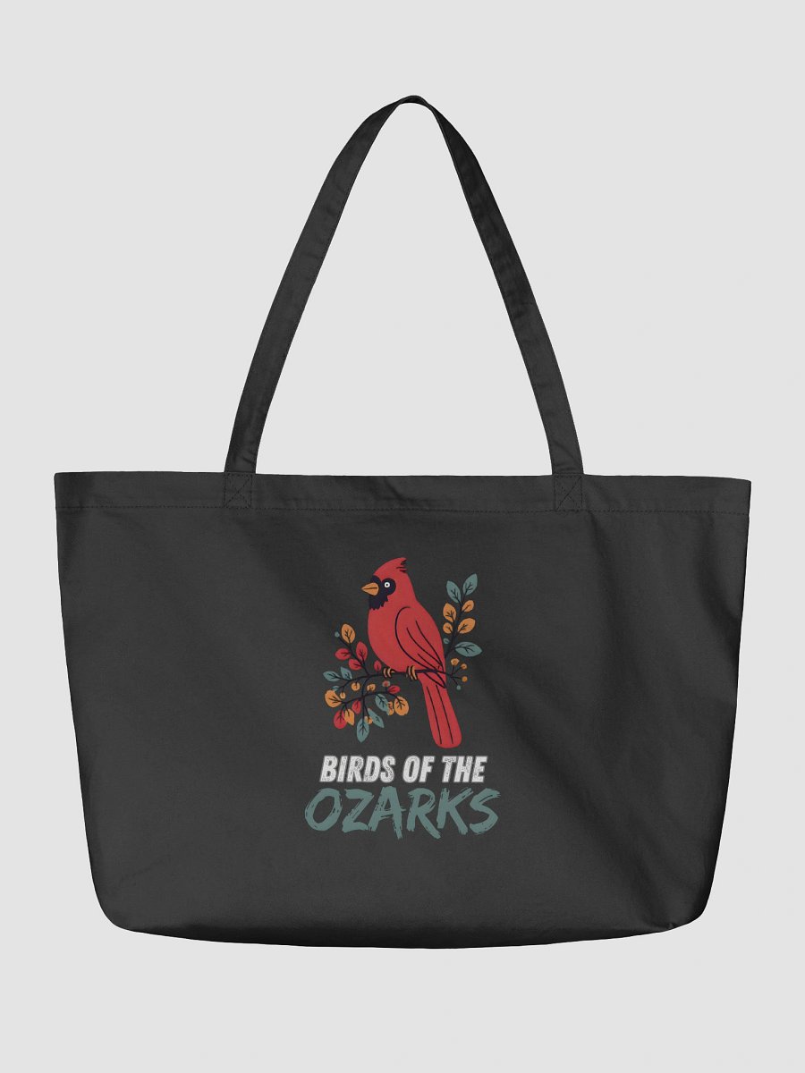 Ozark Birds Organic Tote: Cardinal Bird Edition Black product image (2)