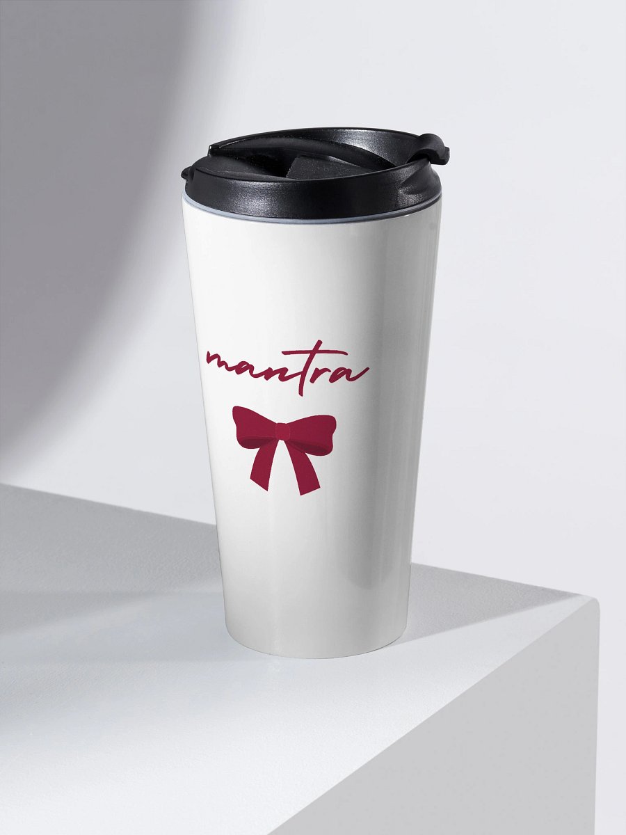 Mantra Red Bow Stainless Steel Travel Mug product image (1)