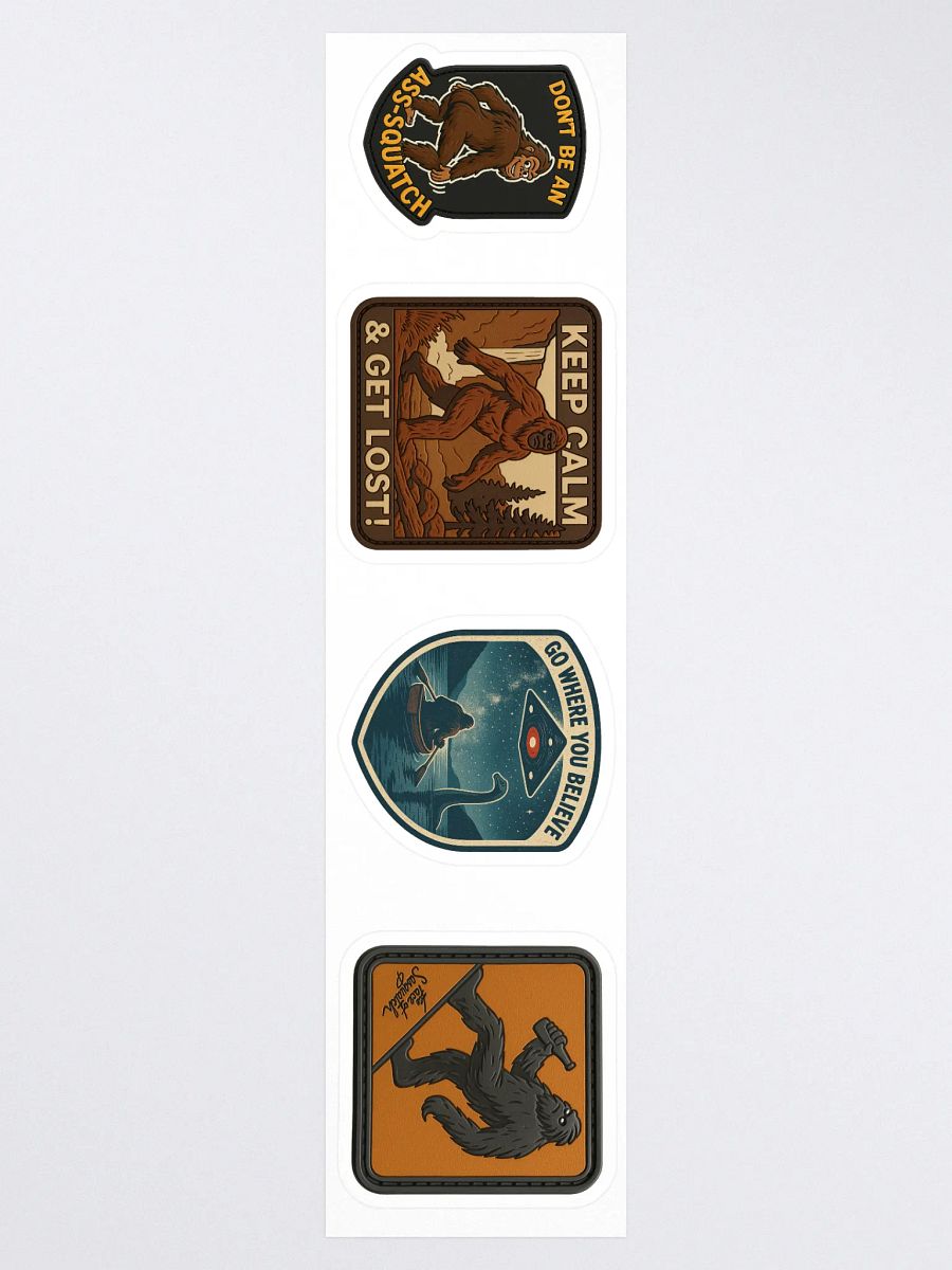 Sasquatch Attitude Sticker Pack – 4 Original Designs by The Face of Sasquatch product image (4)