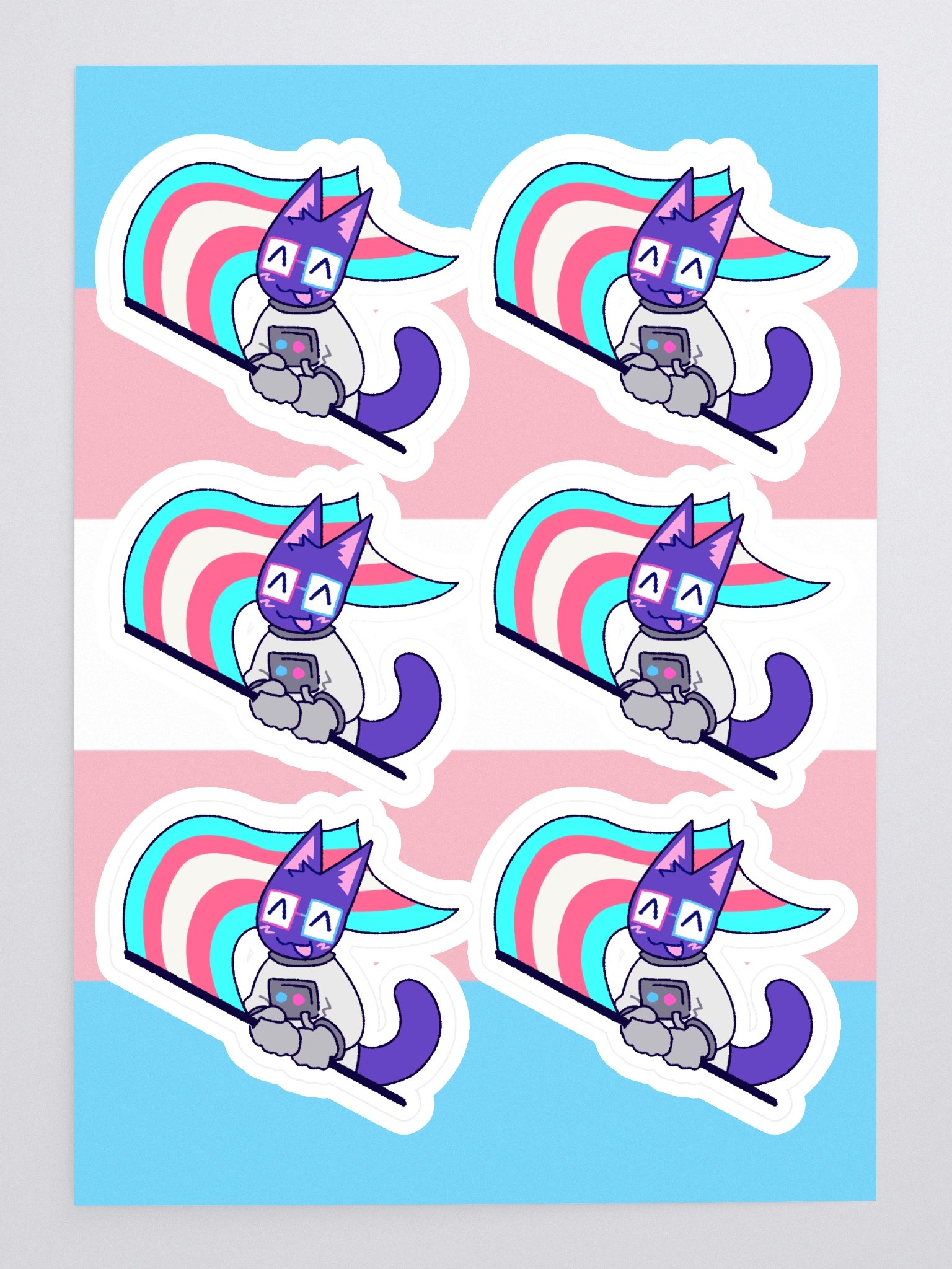 transgender pride kaykay sticker sheet product image (3)