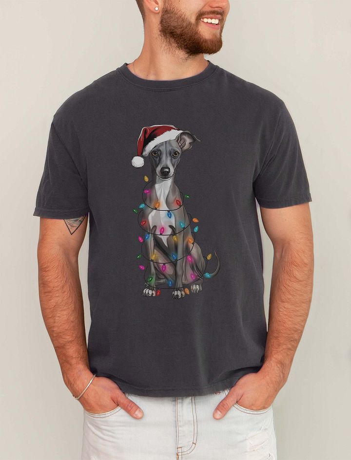 Funny Italian Greyhound Christmas T-Shirt for Iggy Paw-rents product image (21)
