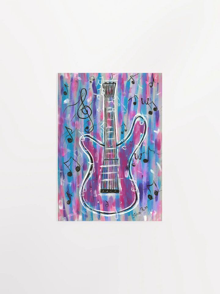 My guitar (art by Dina R.) - acrylic painting picture - Enhanced Matte Paper Poster product image (1)