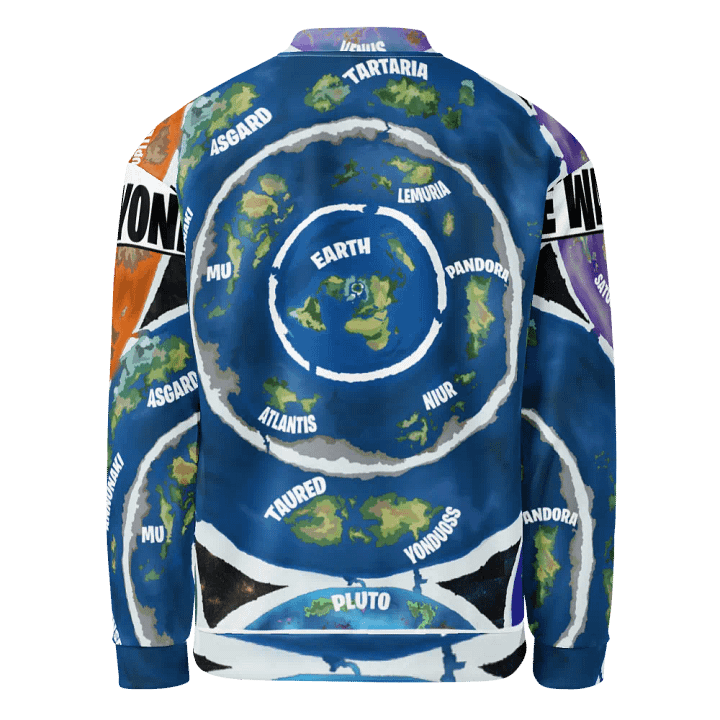 Premium All Over Print Bomber Jacket Beyond The Ice Wall Map product image (2)