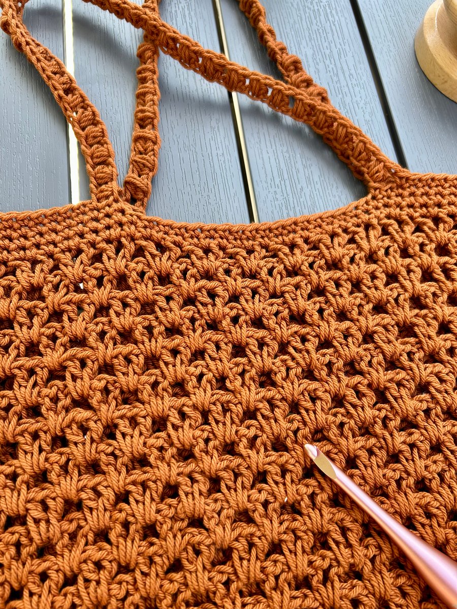 Lace Crochet Market Bag Pattern PDF Ebook - Mabel Market Bag - Eco Crochet Shopping Bag - Crochet Tote Bag product image (6)