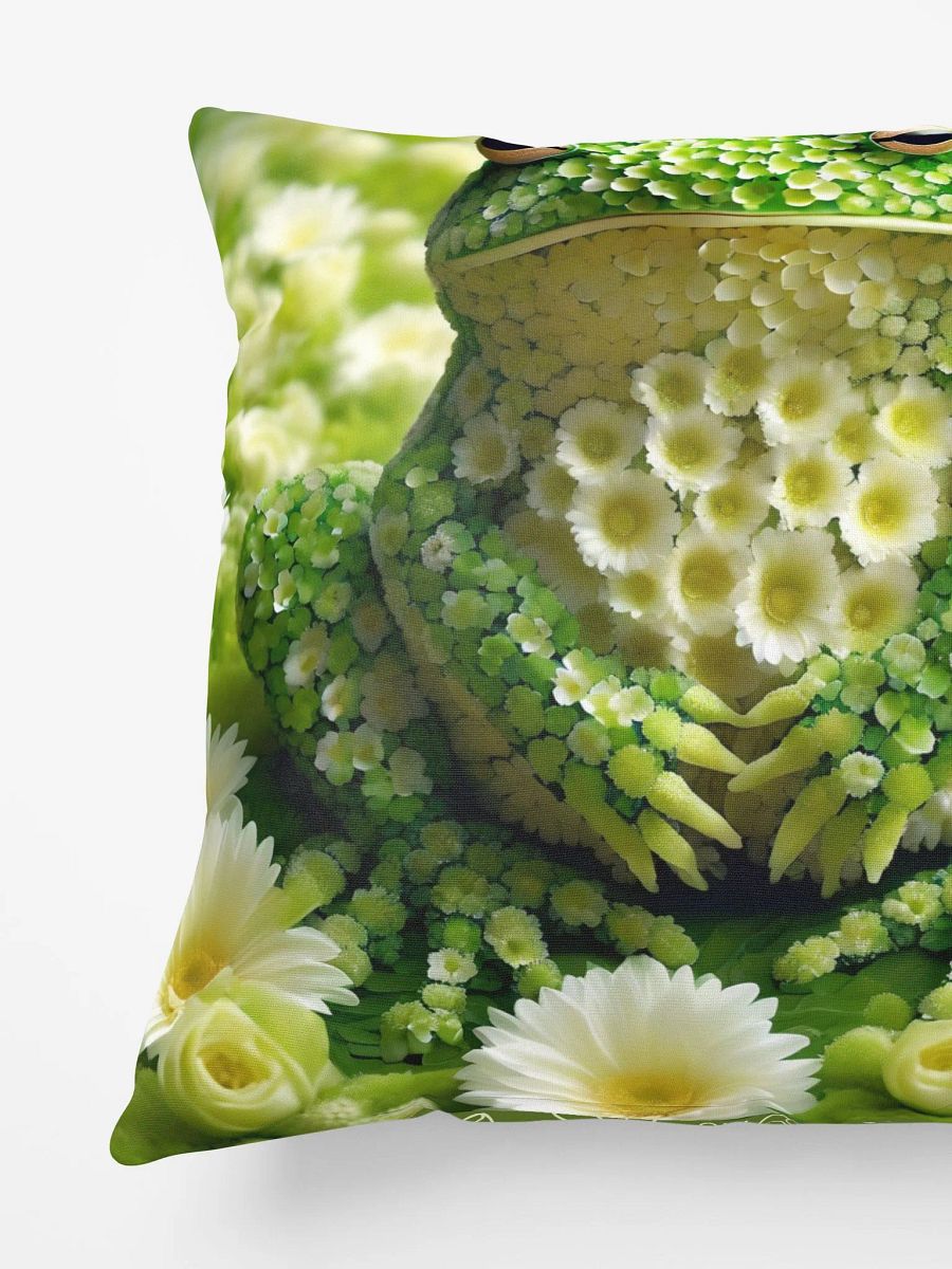 Green Flower Frog Pillow product image (5)