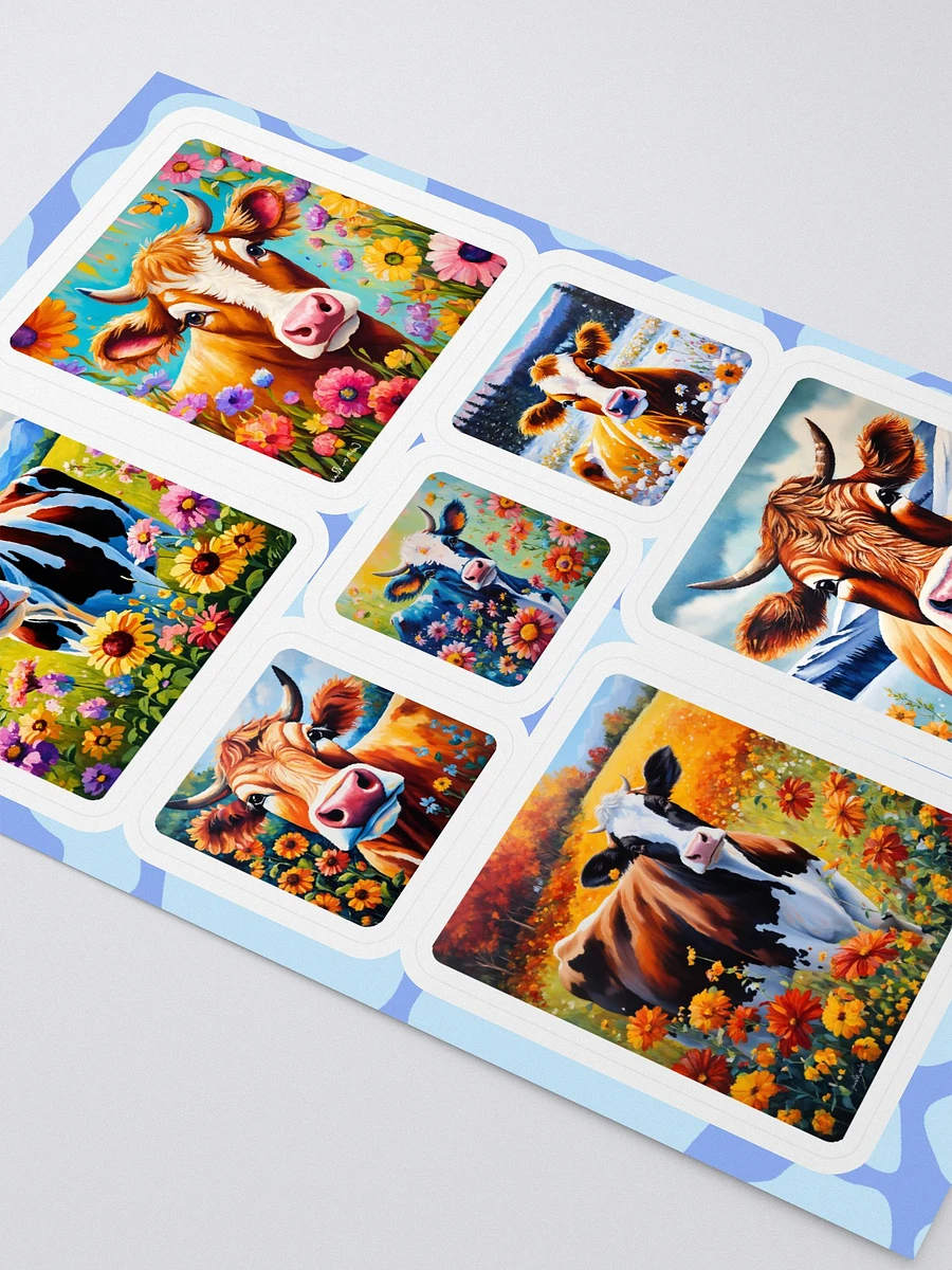 Floral Cows Sticker Sheet product image (2)