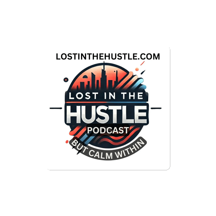 QR CODE "LOST IN THE HUSTLE" BUT CALM WITHIN, Die-Cut Magnet product image (2)