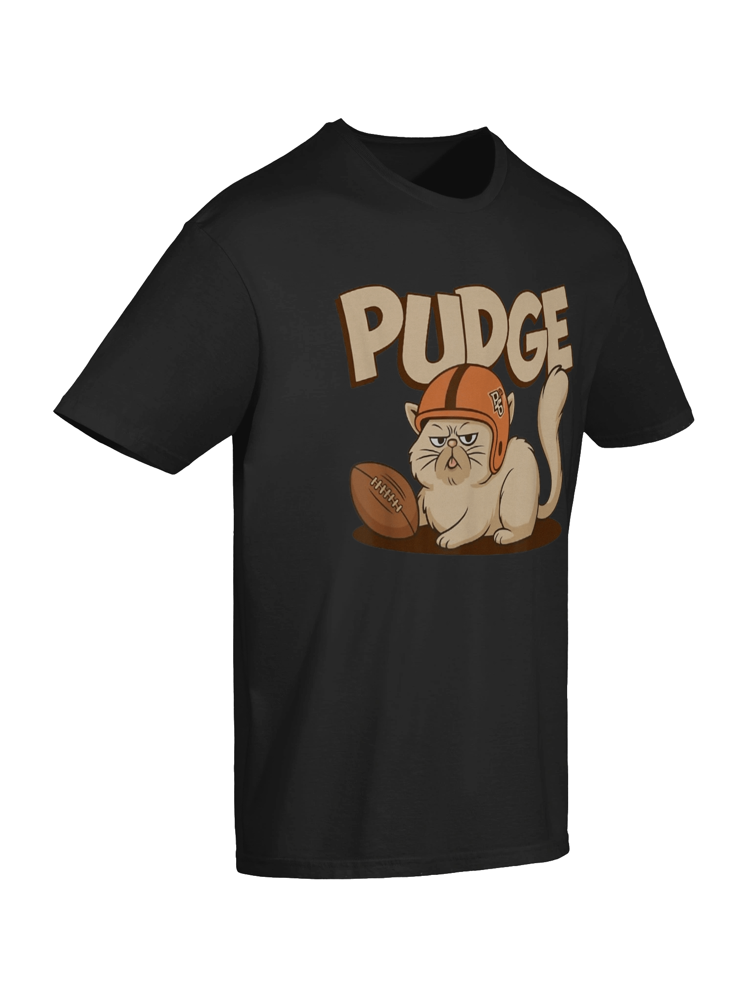 PUDGE Grumpy Cat Football Helmet T-Shirt product image (101)