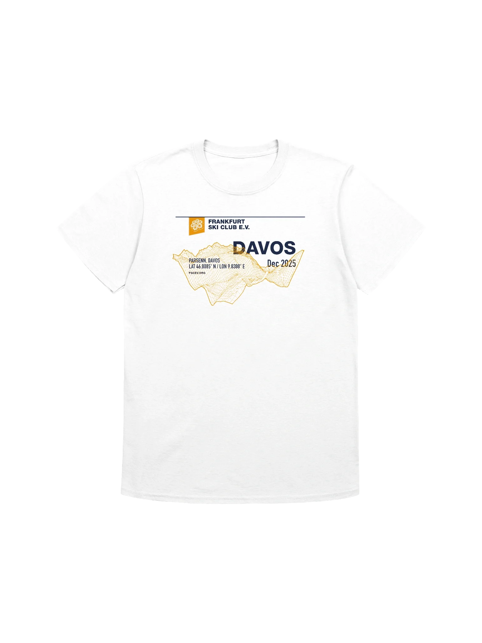 Davos / Parsenn Coordinates white (front only print) product image (1)