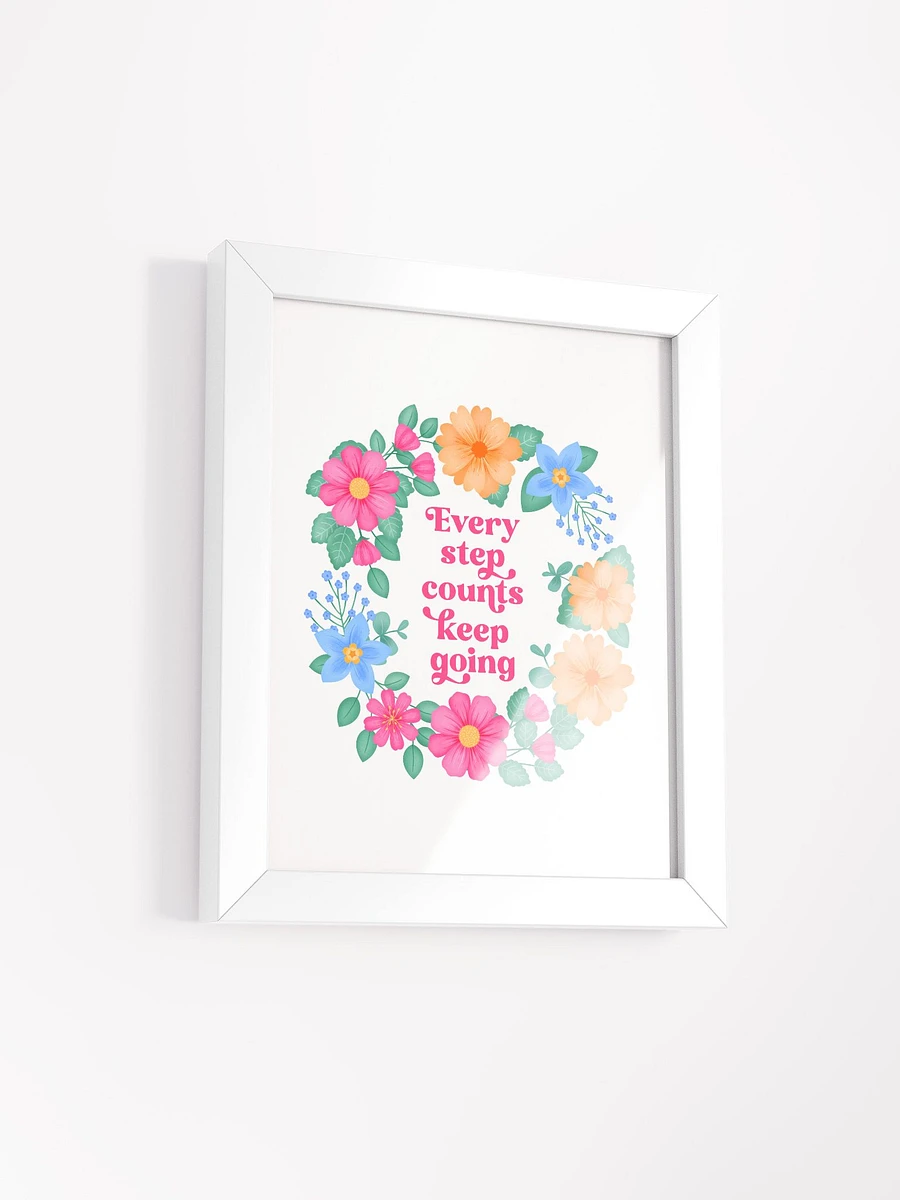 Every step counts keep going - Motivational Wall Art White product image (2)
