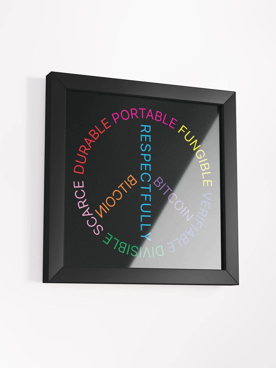 Bitcoin Peace Poster [framed] product image (3)
