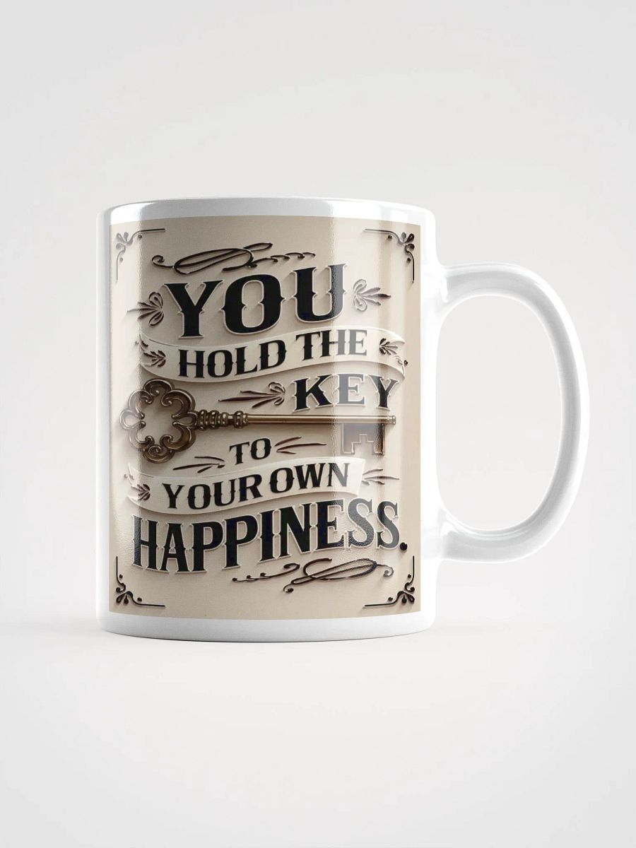 "You hold the key to your own happiness" #Motivational Glossy White Mug product image (2)