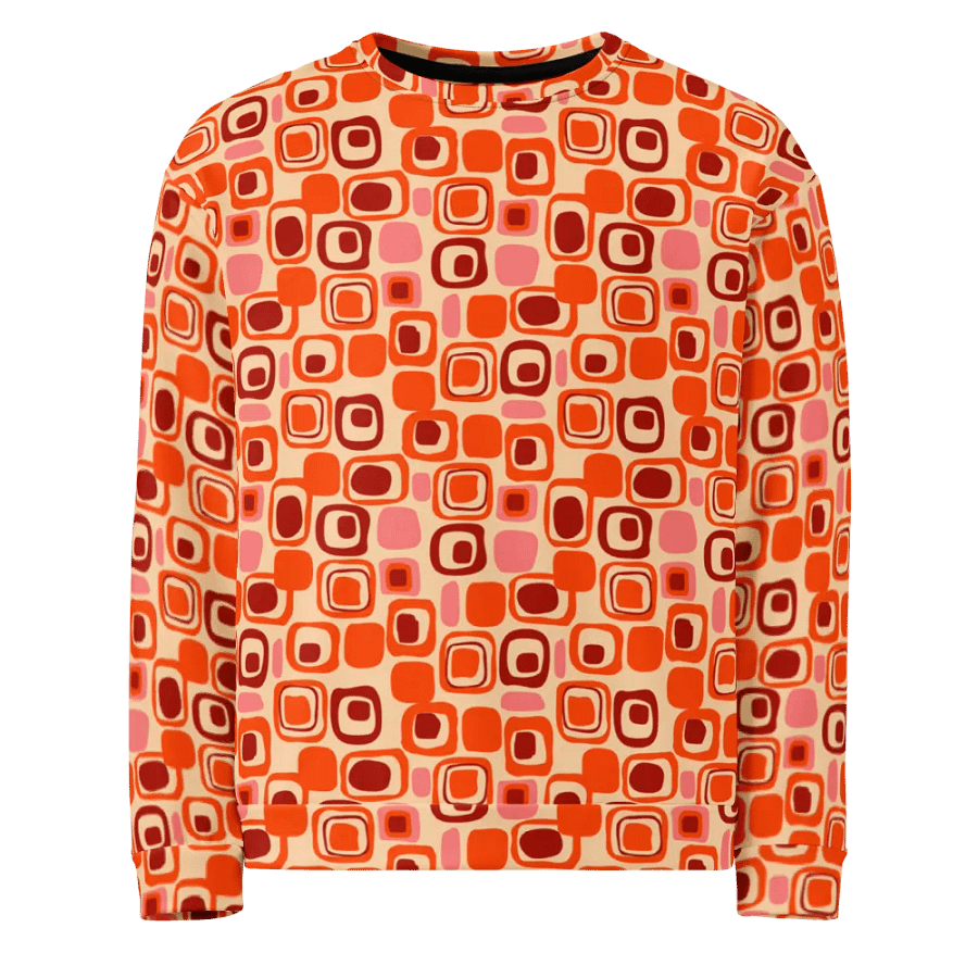 Mid-Century Pattern Orange Sweatshirt product image (2)