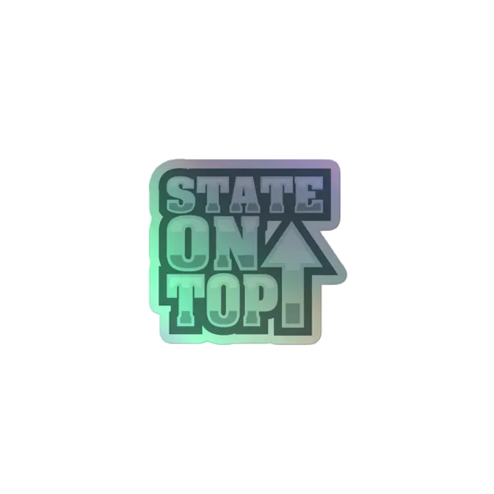 State on top holo sticker product image (2)