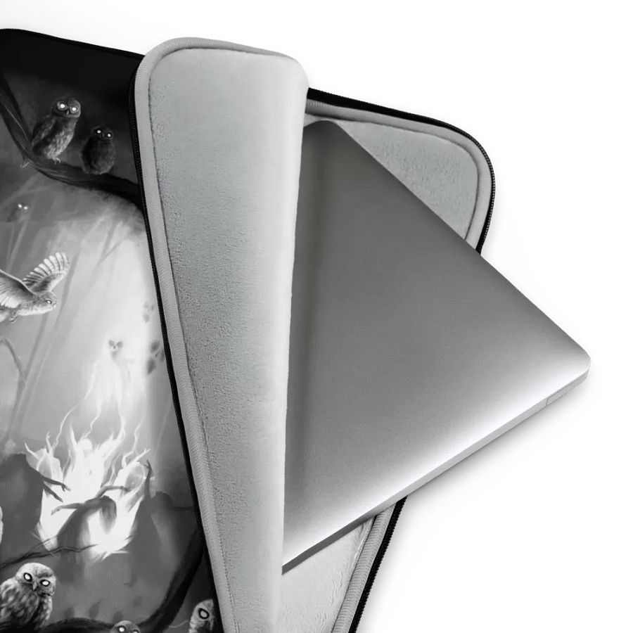 Sefa Bubbels Owl Forest Laptop Sleeve product image (5)