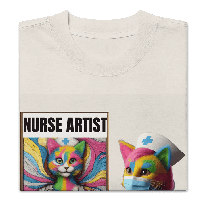 Rainbow Nurse Artist Faded T-Shirt product image (16)