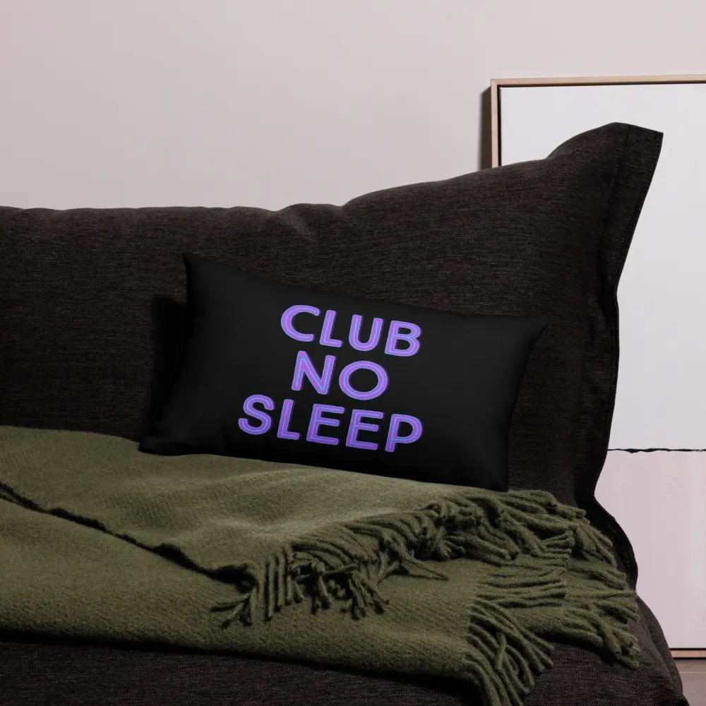 Club No Sleep Pillowcase (Black) product image (3)