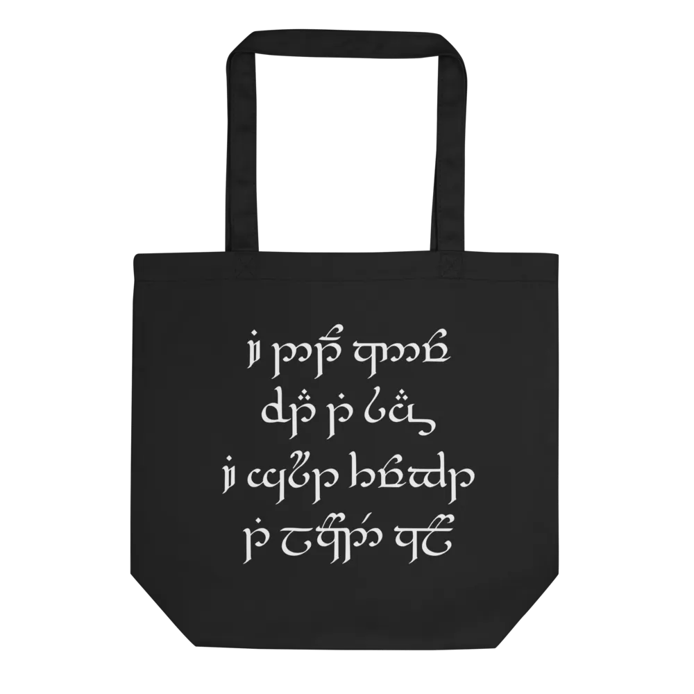 I Cant Read Elvish Script Tote Bag product image (1)