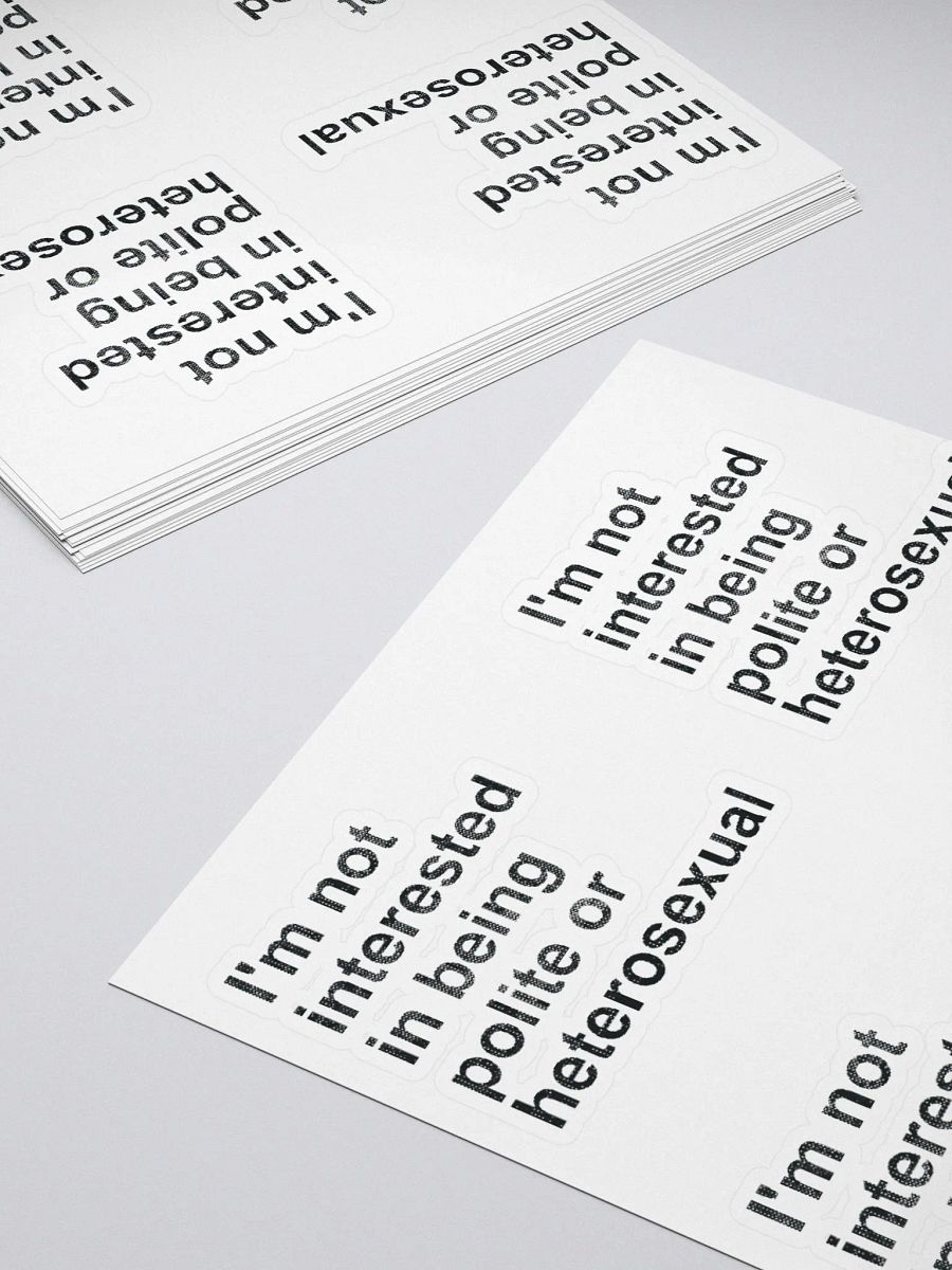 I'm not interested in being polite or heterosexual (mini non-holo) product image (4)