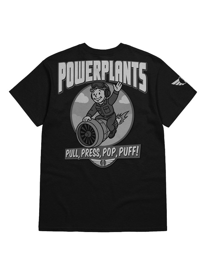 "POWERPLANTS: Puff!" B/W Work Shirt product image (1)