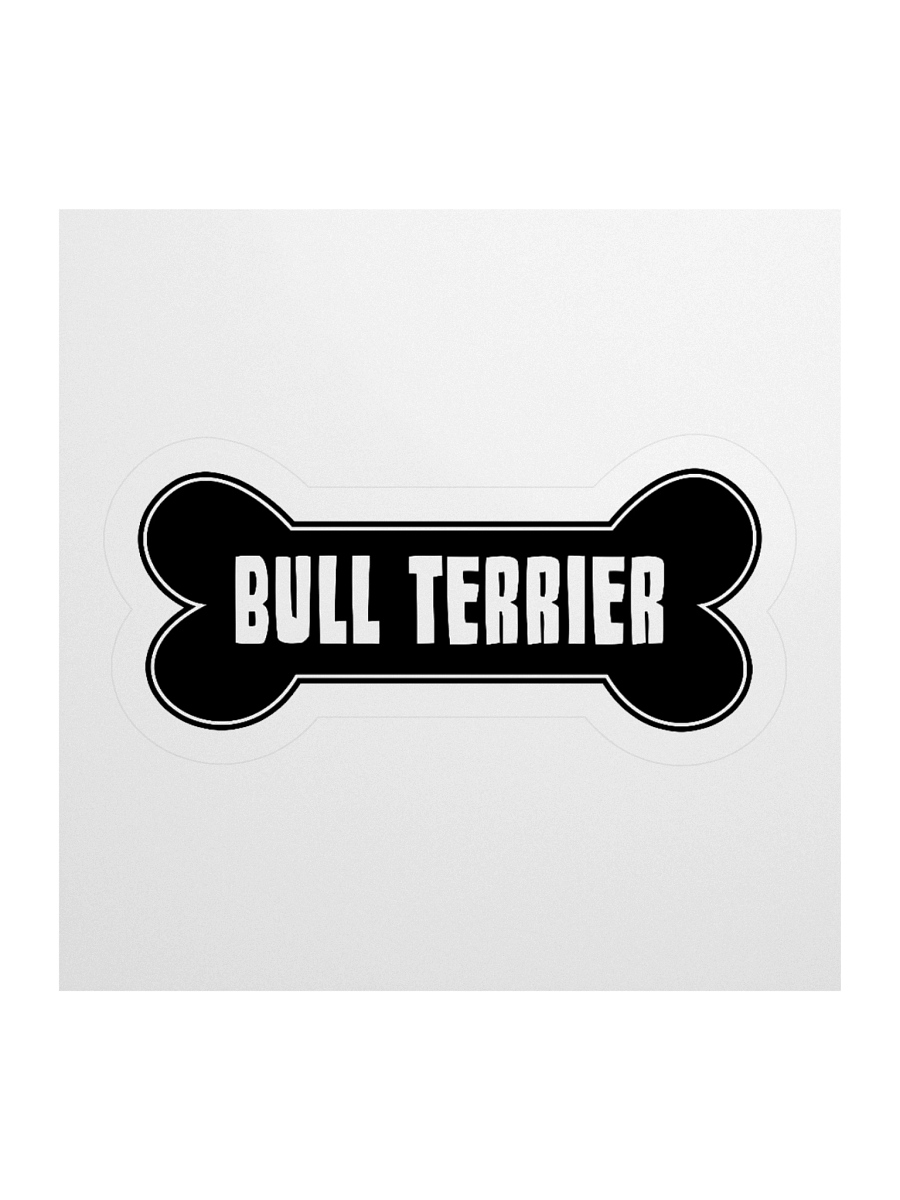 Bull Terrier In Black Bone Shape Sticker product image (2)