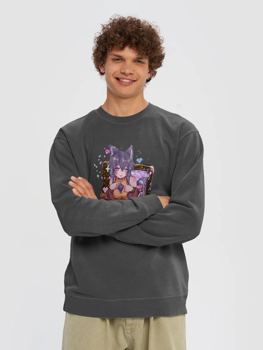 WolfcatRisi Gamer Waifu Pigment Dyed Sweatshirt product image (3)