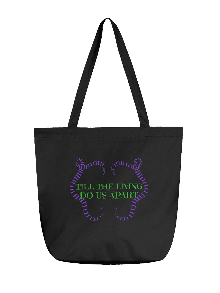 [UM Designs] Til the Living Do We Part - Black Tote Bag product image (1)