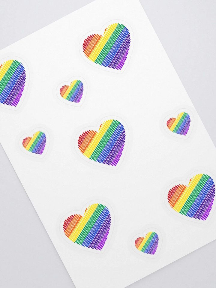 Rainbow Pride, LGBTQ themed stickers sheet product image (2)