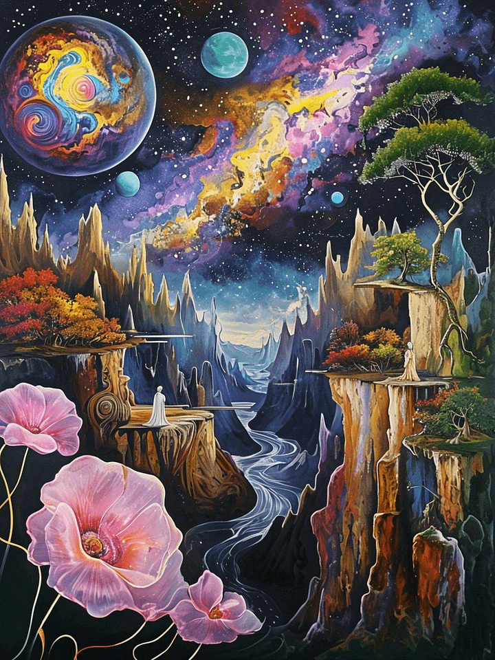 Cosmic Cliffside Dreamscape Poster product image (1)