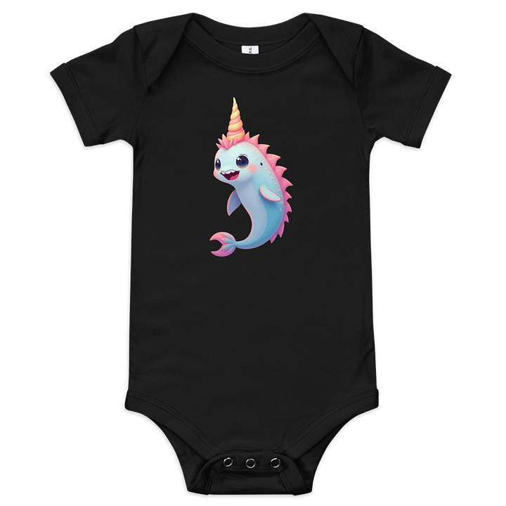 Smiling Narwhal Baby Body Suit product image (1)
