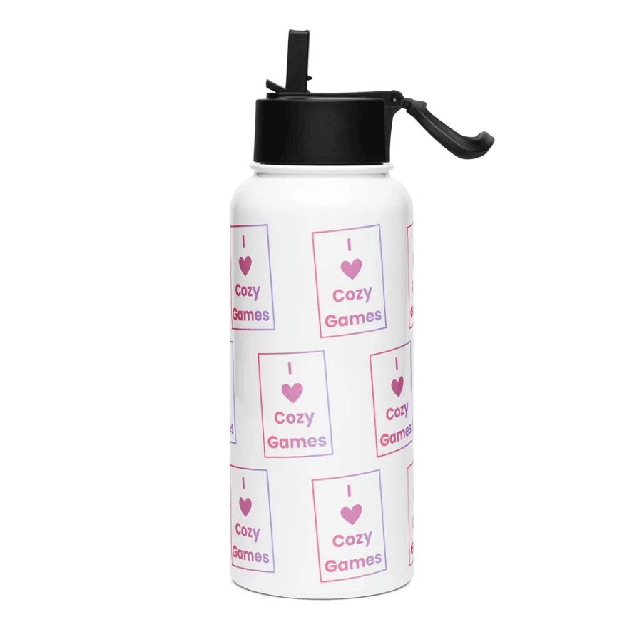 I Love Cozy Games Stainless Steel Water Bottle product image (3)