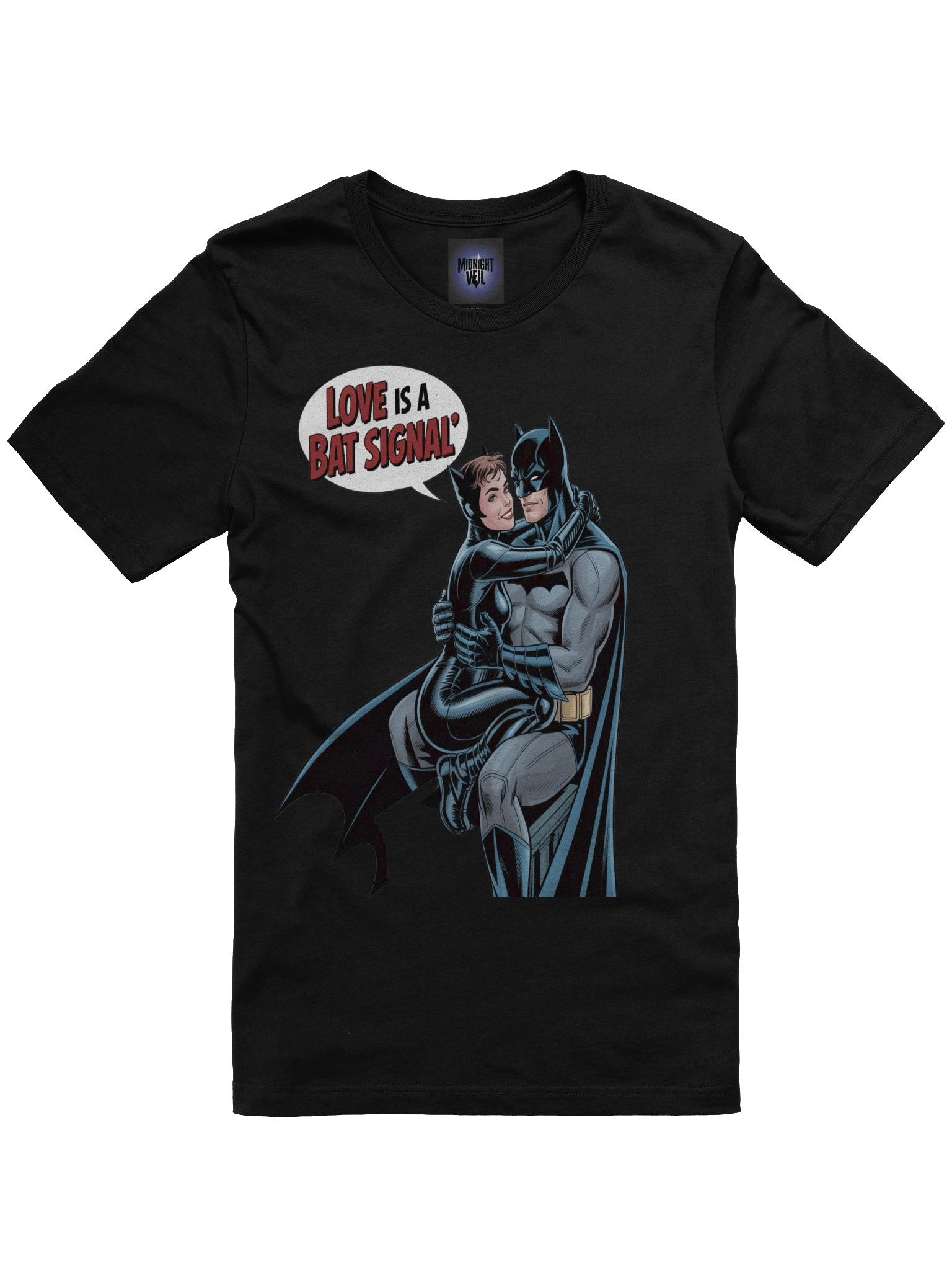 Bat Signal Bliss: Batman & Catwoman Love is a Bat Signal T-Shirt product image (3)