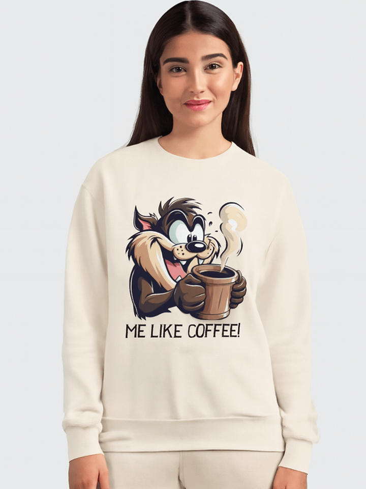 Excited Coffee Lover Crewneck Sweatshirt product image (1)