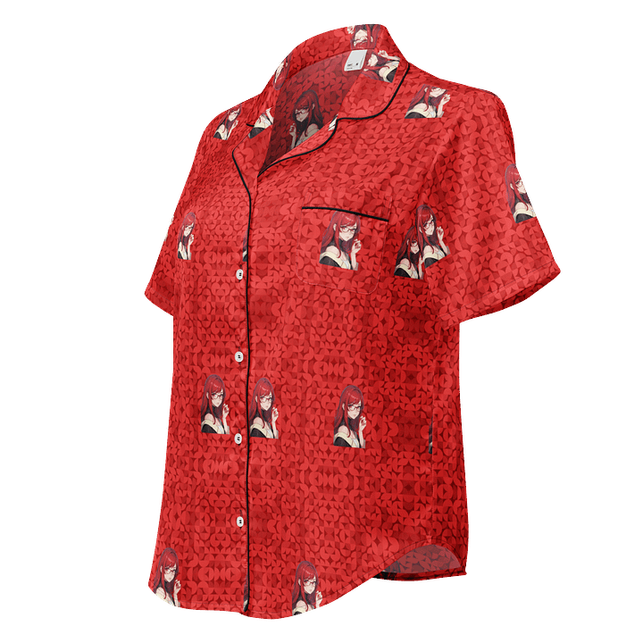 (Red WAIFU) K Women's Short Sleeve Pajama Top product image (1)