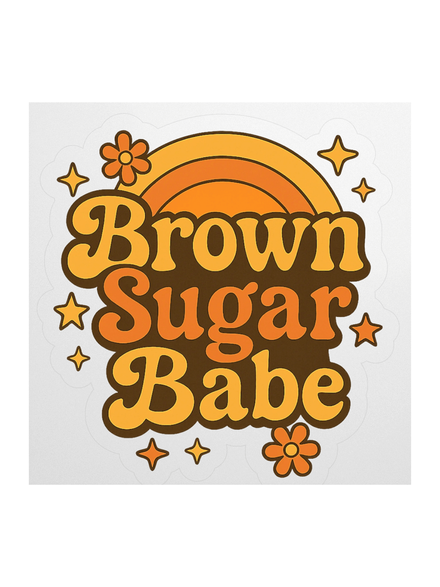 Brown Sugar Babe Retro Kiss Cut Stickers product image (3)