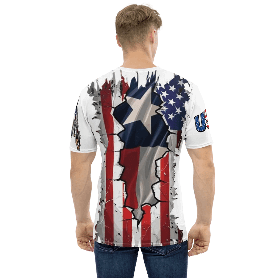 Ripped Flag Fusion Men's T-Shirt product image (1)