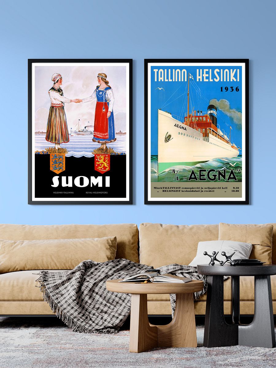 Estonia poster: Suomi. Finland - Estonia, 1920 — retro vintage travel poster, retro travel art, retro travel wall art product image (2)