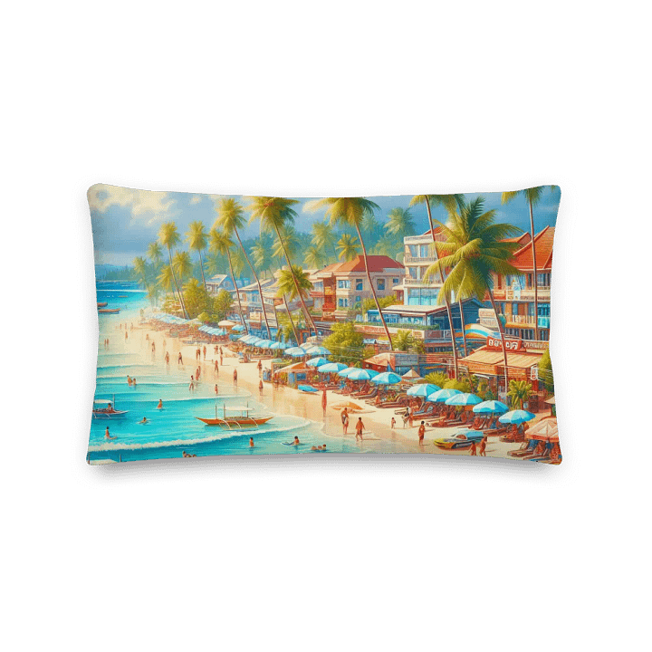 Tropical Paradise All-Over Print Pillow |AI Design Boracay Phillipine product image (2)