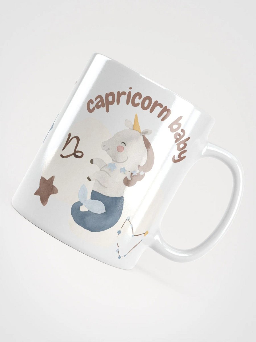 Capricorn Baby December 22 – January 19 WHITE GLOSSY MUG Baby Gift, New Mom Gift, Fun Astrology Gift product image (5)