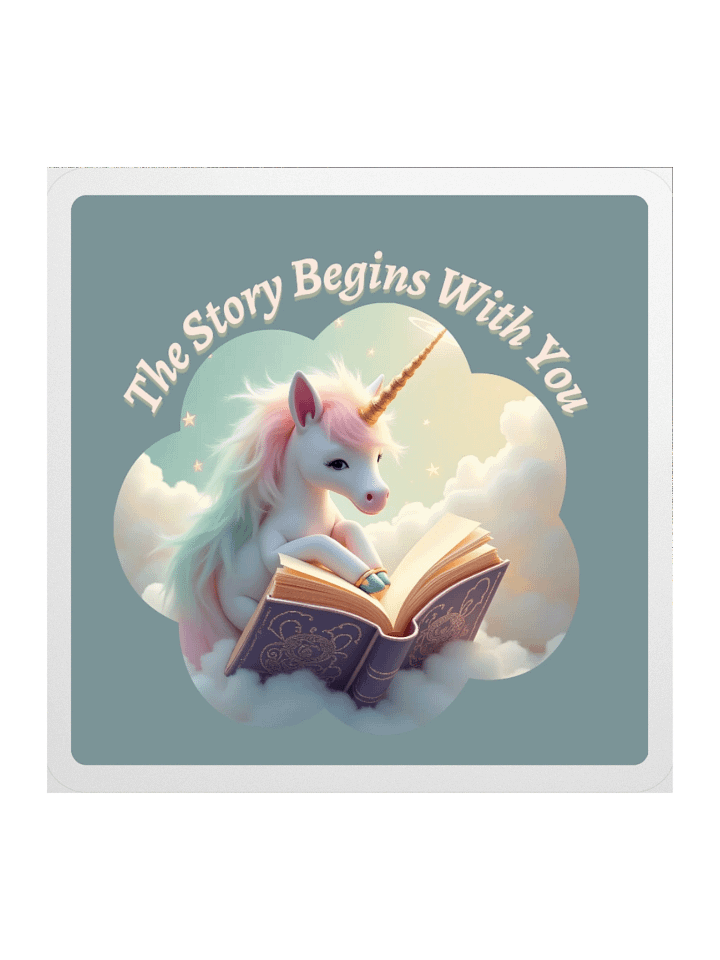 The Story Begins With You – Cute Unicorn Sticker product image (1)