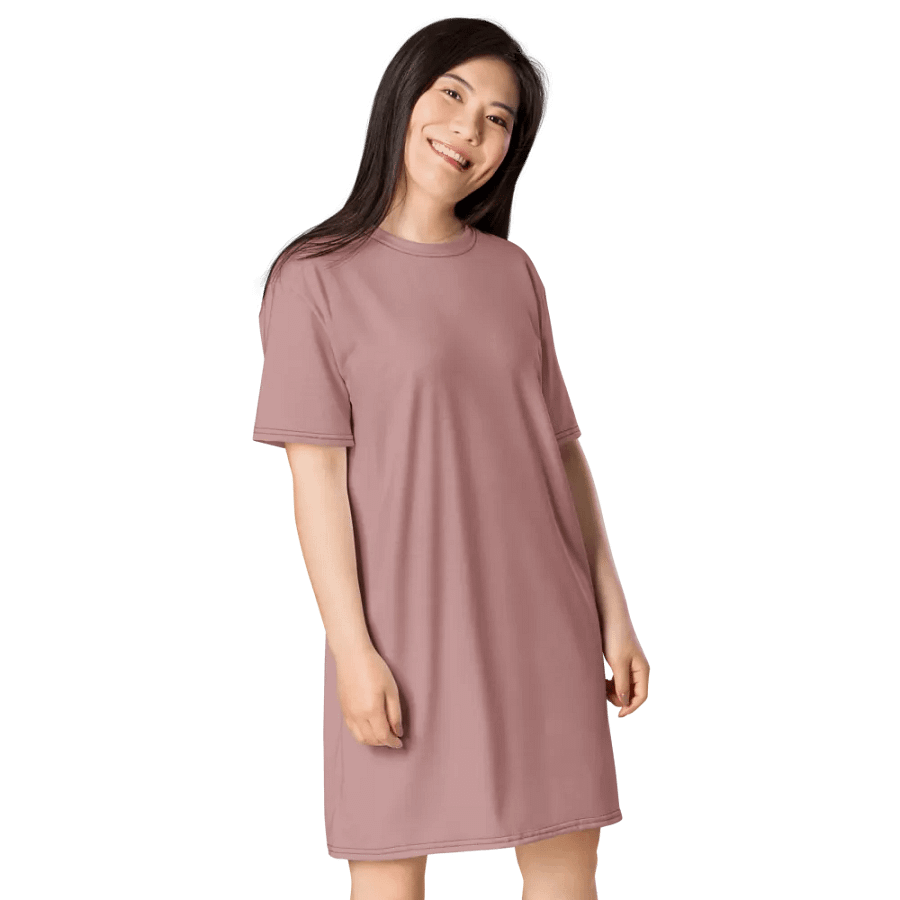 Effortless Chic Pink T-Shirt Dress product image (7)