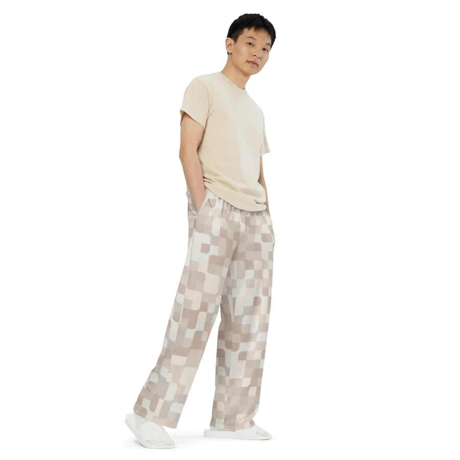 BUIII Pixelated Geometry: Whispering Sands Wide-Leg Pants product image (7)