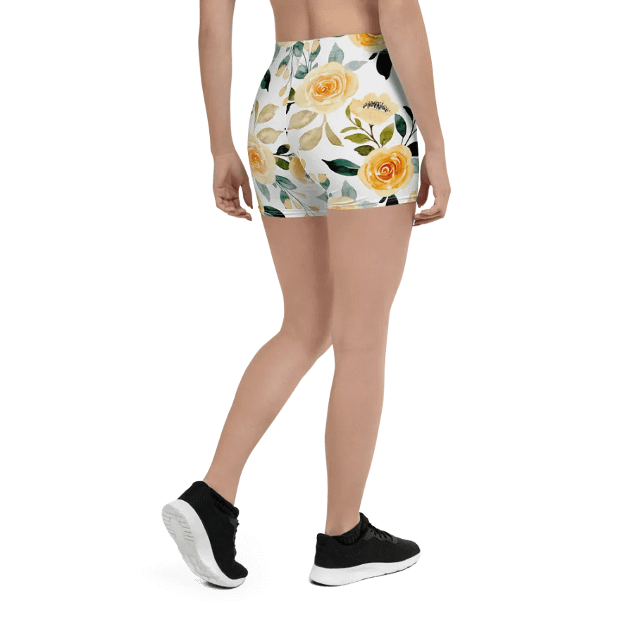 Yellow Roses Floral Shorts product image (11)