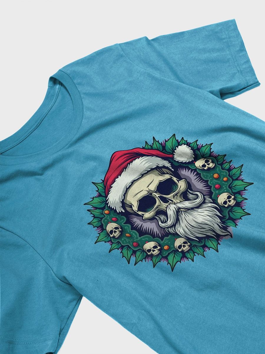 Dark Scary Santa Skull Holly Xmas T-Shirt product image (28)