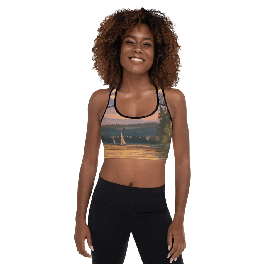 Sunset Lake Sailing, Sports Bra product image (2)