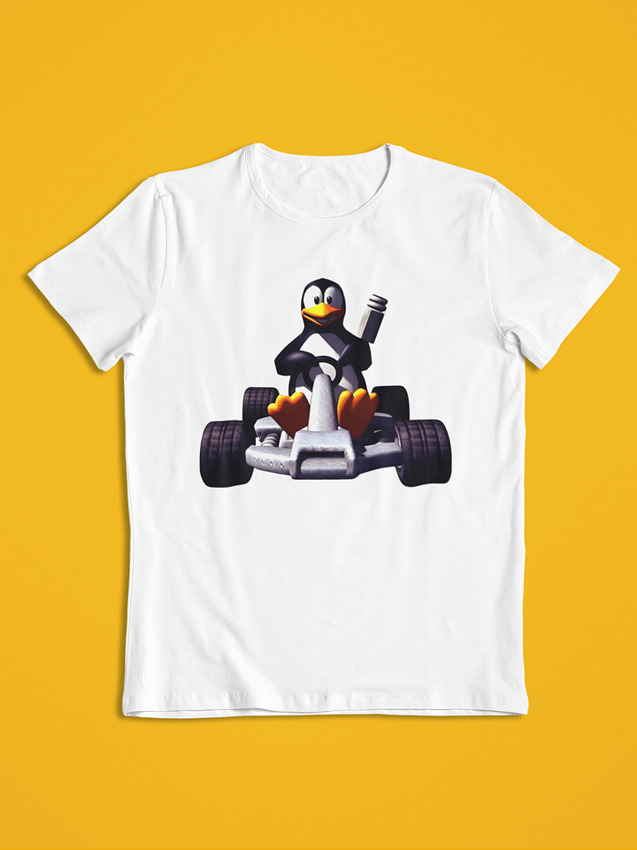 Penguin Kart Racer - Retro Vintage Racing Video Game Style Unisex T-Shirt product image (1)