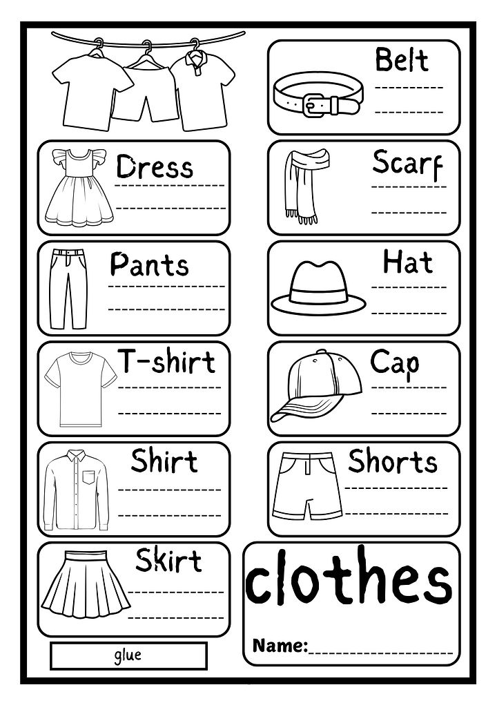 Clothing Vocabulary Worksheet for Early Learners product image (1)